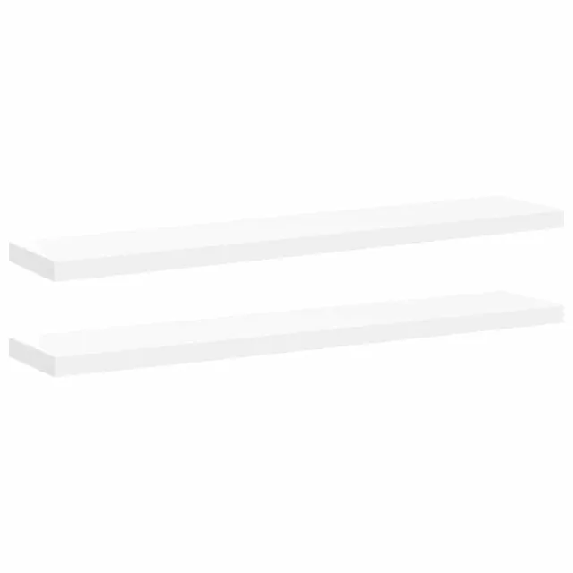 Étagères murales flottantes 2 pcs blanc 120x23,5x3,8 cm MDF