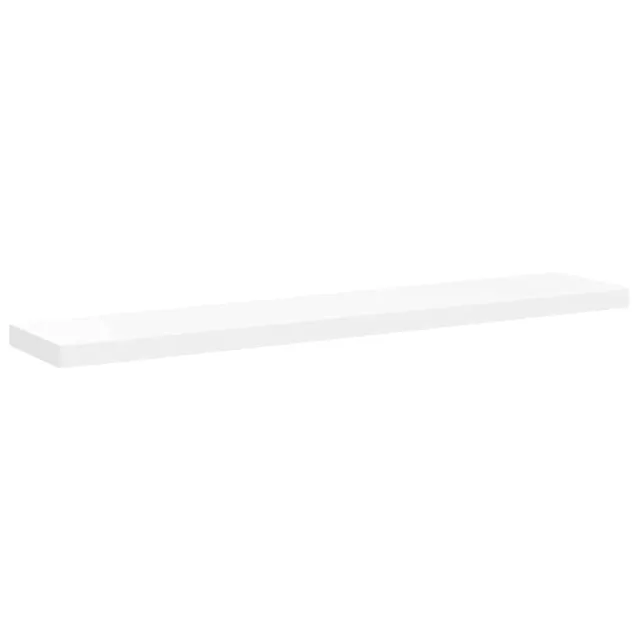 Étagères murales flottantes 2 pcs blanc 120x23,5x3,8 cm MDF