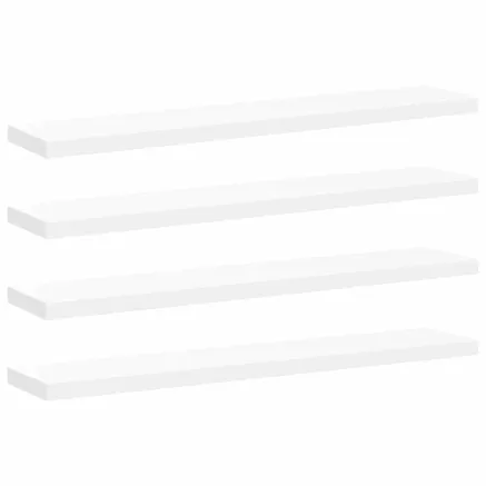 Étagères murales flottantes 4 pcs blanc 120x23,5x3,8 cm MDF 2