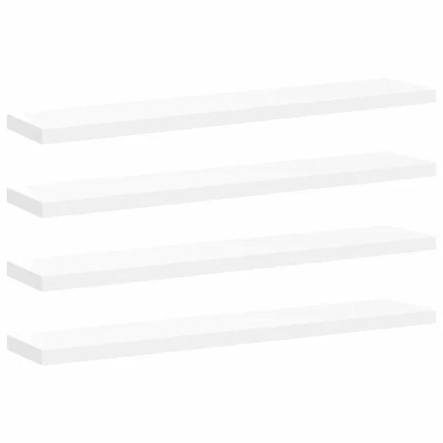 Étagères murales flottantes 4 pcs blanc 120x23,5x3,8 cm MDF