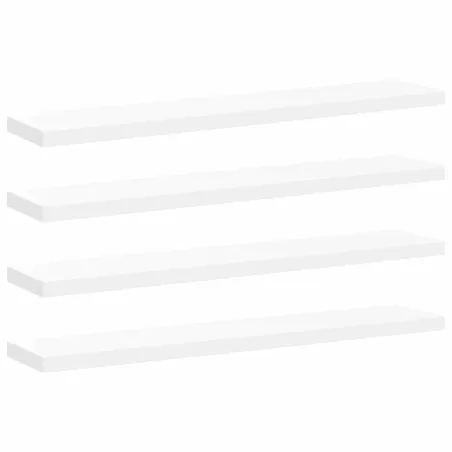 Étagères murales flottantes 4 pcs blanc 120x23,5x3,8 cm MDF