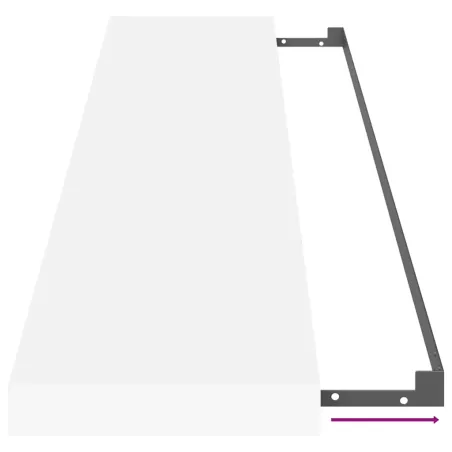 Étagères murales flottantes 4 pcs blanc 120x23,5x3,8 cm MDF