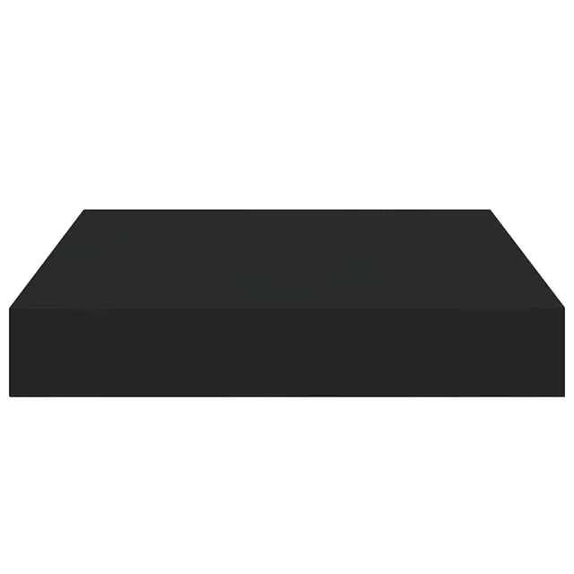 Étagères murales flottantes 2 pcs noir 23x23,5x3,8 cm MDF