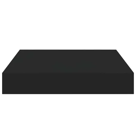 Étagères murales flottantes 2 pcs noir 23x23,5x3,8 cm MDF