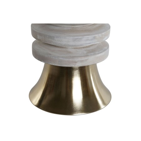 Tavolo aggiuntivo Home ESPRIT Bianco Dorato Legno Metallo 41 x 41 x 53
