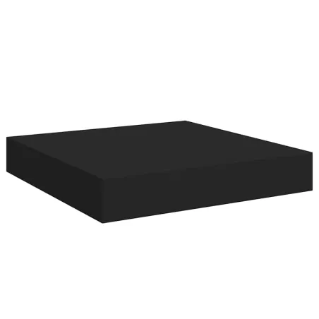 Étagères murales flottantes 4 pcs noir 23x23,5x3,8 cm MDF