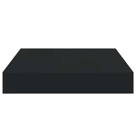 Étagères murales flottantes 4 pcs noir 23x23,5x3,8 cm MDF