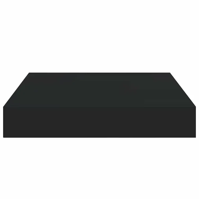 Étagères murales flottantes 4 pcs noir 23x23,5x3,8 cm MDF
