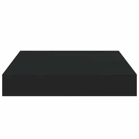 Étagères murales flottantes 4 pcs noir 23x23,5x3,8 cm MDF