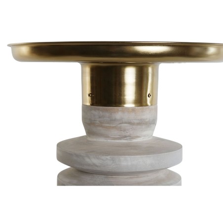 Tavolo aggiuntivo Home ESPRIT Bianco Dorato Legno Metallo 41 x 41 x 53