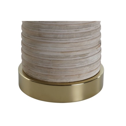Table d'appoint Home ESPRIT Doré Naturel Bois Métal 41 x 41 x 53 cm 2
