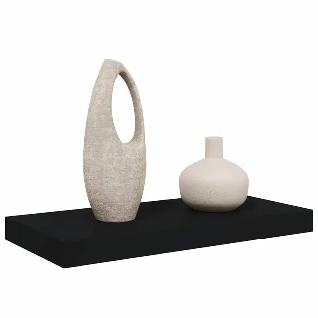 Étagère murale flottante noir 50x23x3,8 cm MDF