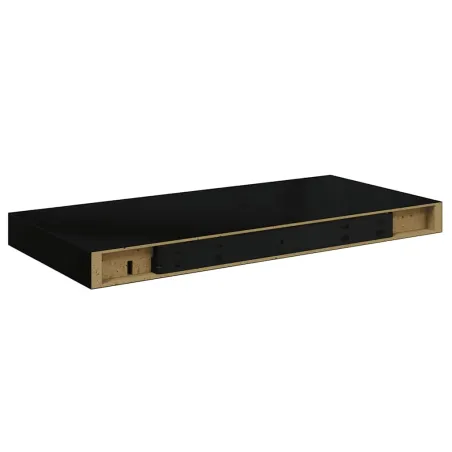 Étagère murale flottante noir 50x23x3,8 cm MDF