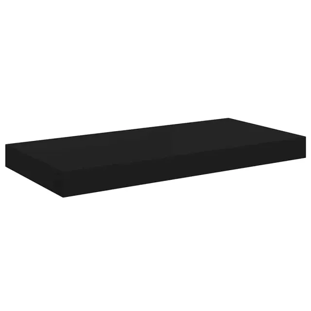 Étagères murales flottantes 2 pcs noir 50x23x3,8 cm MDF