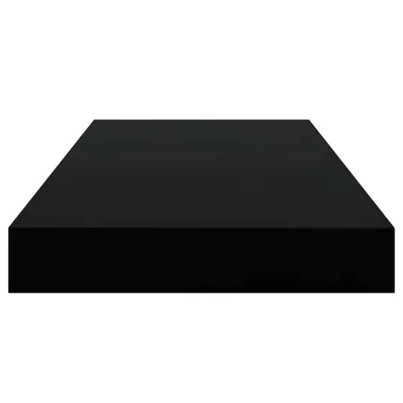 Étagères murales flottantes 2 pcs noir 50x23x3,8 cm MDF