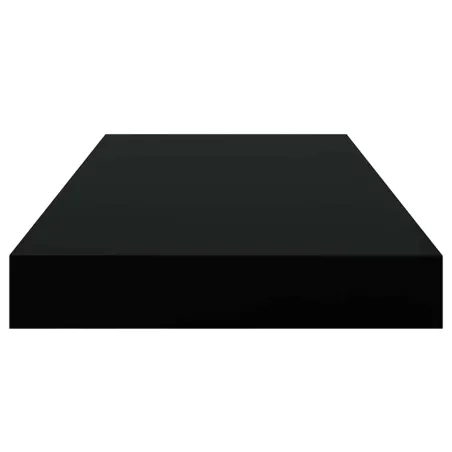 Étagères murales flottantes 4 pcs noir 50x23x3,8 cm MDF