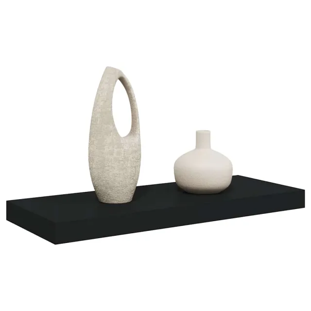 Étagère murale flottante Noir 60x23,5x3,8 cm MDF
