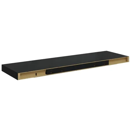 Étagère flottante murale noir 80x23,5x3,8 cm MDF