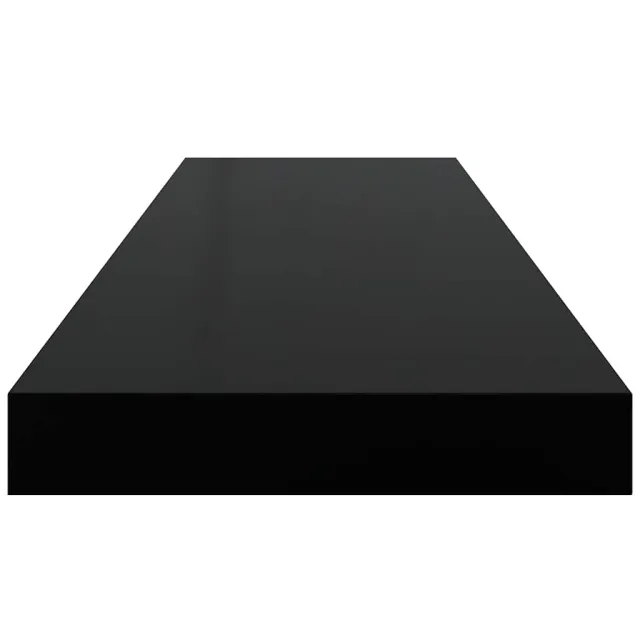 Étagères murales flottantes 2 pcs noir 80x23,5x3,8 cm MDF