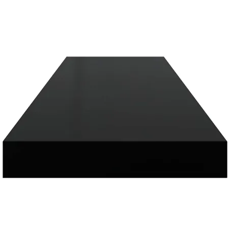 Étagères murales flottantes 2 pcs noir 80x23,5x3,8 cm MDF