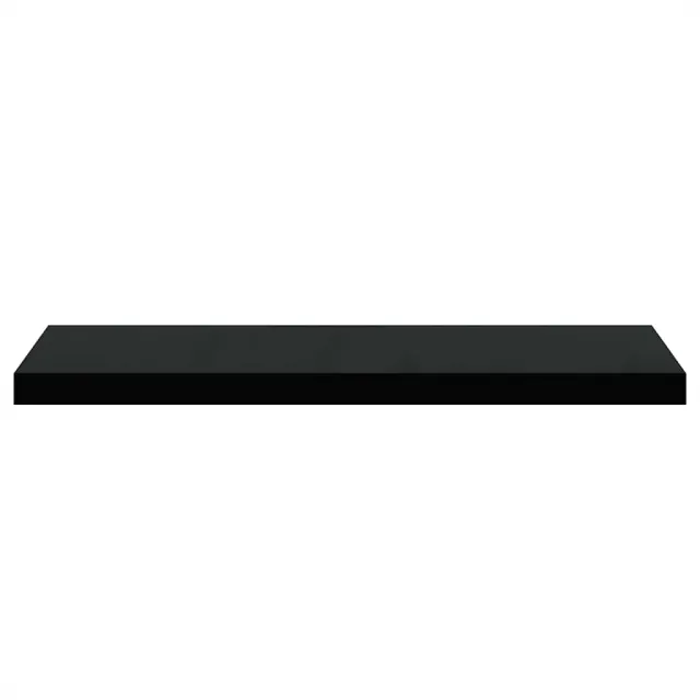 Étagères murales flottantes 4 pcs noir 80x23,5x3,8 cm MDF