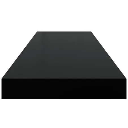 Étagères murales flottantes 4 pcs noir 80x23,5x3,8 cm MDF