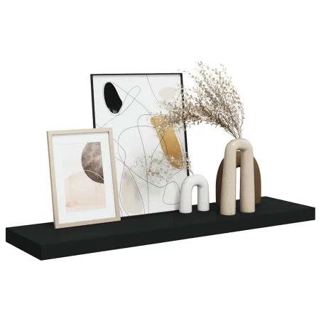 Étagère murale flottante noir 90x23,5x3,8 cm MDF