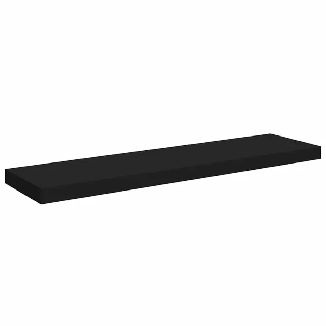 Étagères murales flottantes 2 pcs noir 90x23,5x3,8 cm MDF