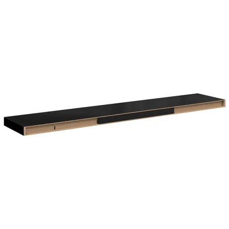 Étagère murale flottante noir 120x23,5x3,8 cm MDF
