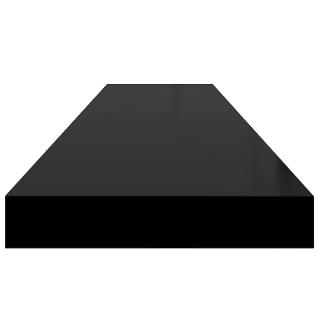 Étagères murales flottantes 4 pcs noir 120x23,5x3,8 cm MDF