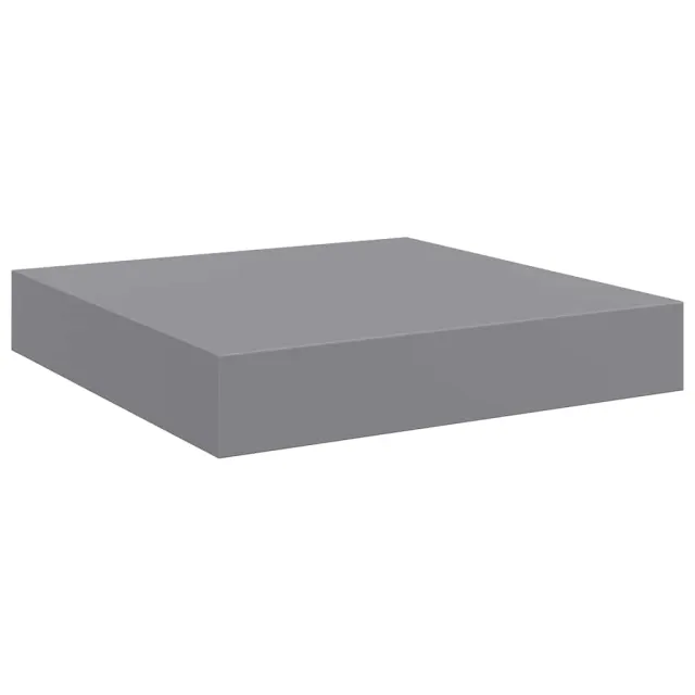 Étagères murales flottantes 2 pcs gris 23x23,5x3,8 cm MDF