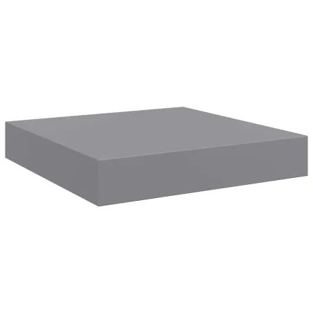 Étagères murales flottantes 2 pcs gris 23x23,5x3,8 cm MDF