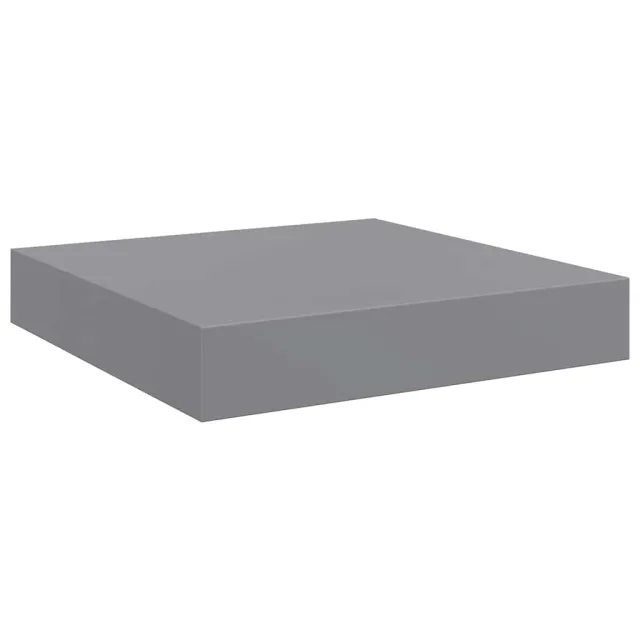 Étagères murales flottantes 4 pcs gris 23x23,5x3,8 cm MDF