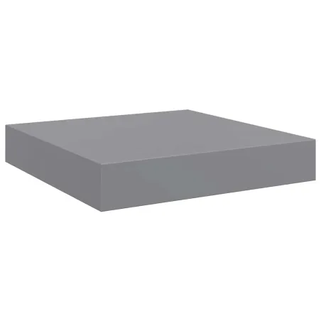 Étagères murales flottantes 4 pcs gris 23x23,5x3,8 cm MDF