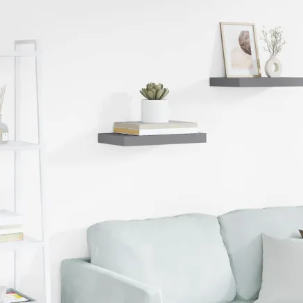 Étagère murale flottante gris 40x23x3,8 cm MDF
