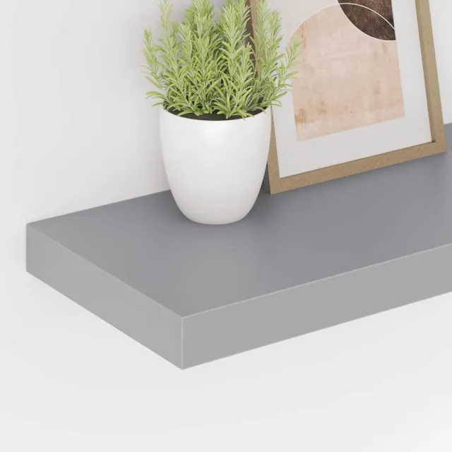 Étagère murale flottante gris 50x23x3,8 cm MDF