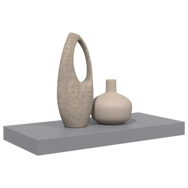 Étagère murale flottante gris 50x23x3,8 cm MDF