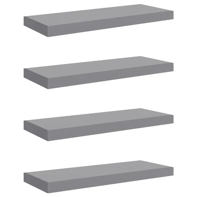 Étagères murales flottantes 4 pcs Gris 60x23,5x3,8 cm MDF