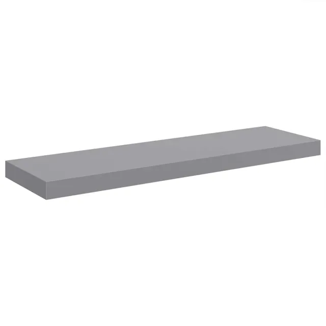 Étagères murales flottantes 2 pcs gris 80x23,5x3,8 cm MDF