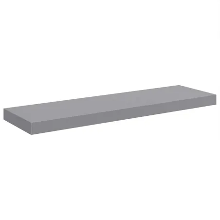 Étagères murales flottantes 2 pcs gris 80x23,5x3,8 cm MDF