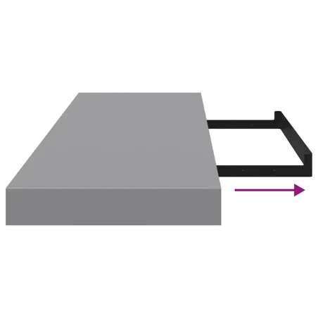 Étagères murales flottantes 4 pcs gris 80x23,5x3,8 cm MDF