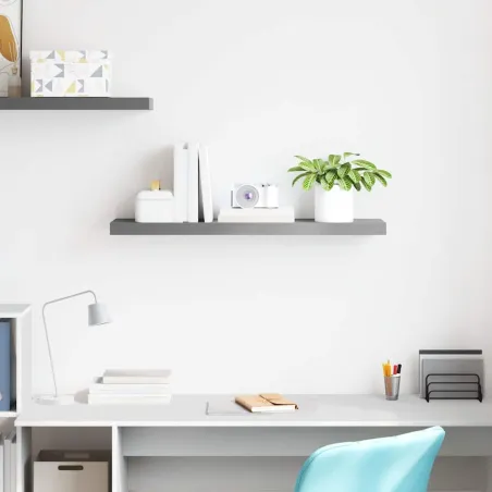 Étagère murale flottante gris 90x23,5x3,8 cm MDF