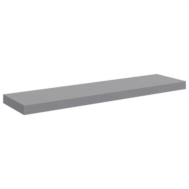 Étagères murales flottantes 2 pcs gris 90x23,5x3,8 cm MDF