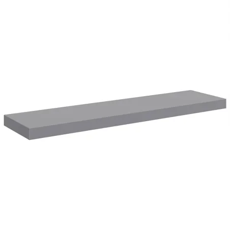 Étagères murales flottantes 2 pcs gris 90x23,5x3,8 cm MDF