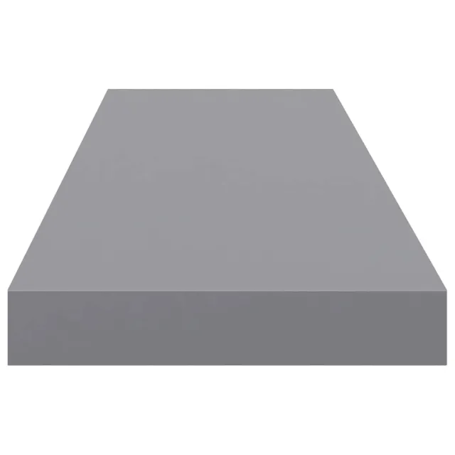 Étagères murales flottantes 2 pcs gris 90x23,5x3,8 cm MDF