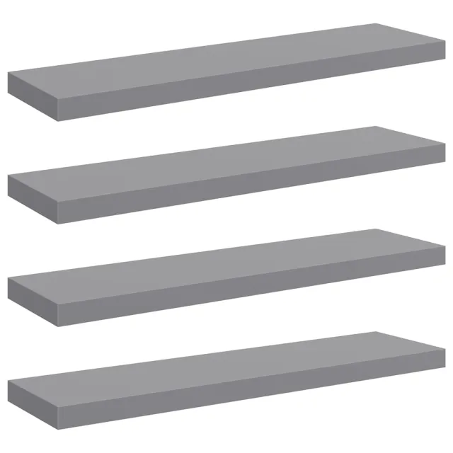 Étagères murales flottantes 4 pcs gris 90x23,5x3,8 cm MDF