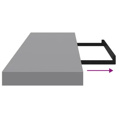 Étagères murales flottantes 4 pcs gris 90x23,5x3,8 cm MDF