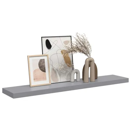 Étagère murale flottante gris 120x23,5x3,8 cm MDF