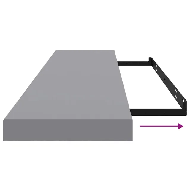 Étagères murales flottantes 4 pcs gris 120x23,5x3,8 cm MDF