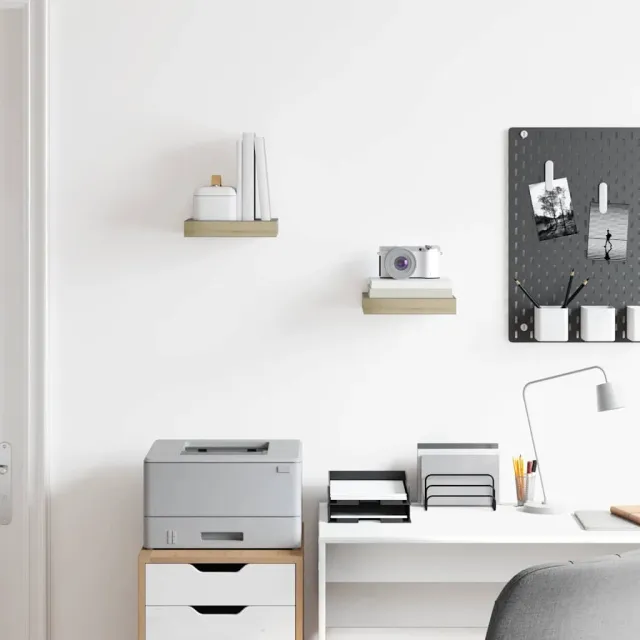 Étagères murales flottantes 2 pcs chêne 23x23,5x3,8 cm MDF